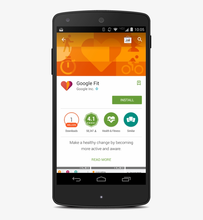 Google Fit Banner In Play Store, transparent png download