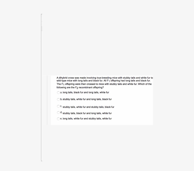 A Dihybrid Cross Was Made Involving True-breeding Mice, transparent png download