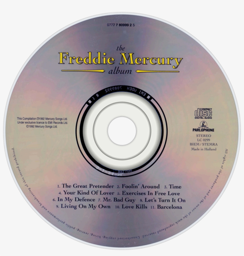 Freddie Mercury The Freddie Mercury Album Cd Disc Image, transparent png download
