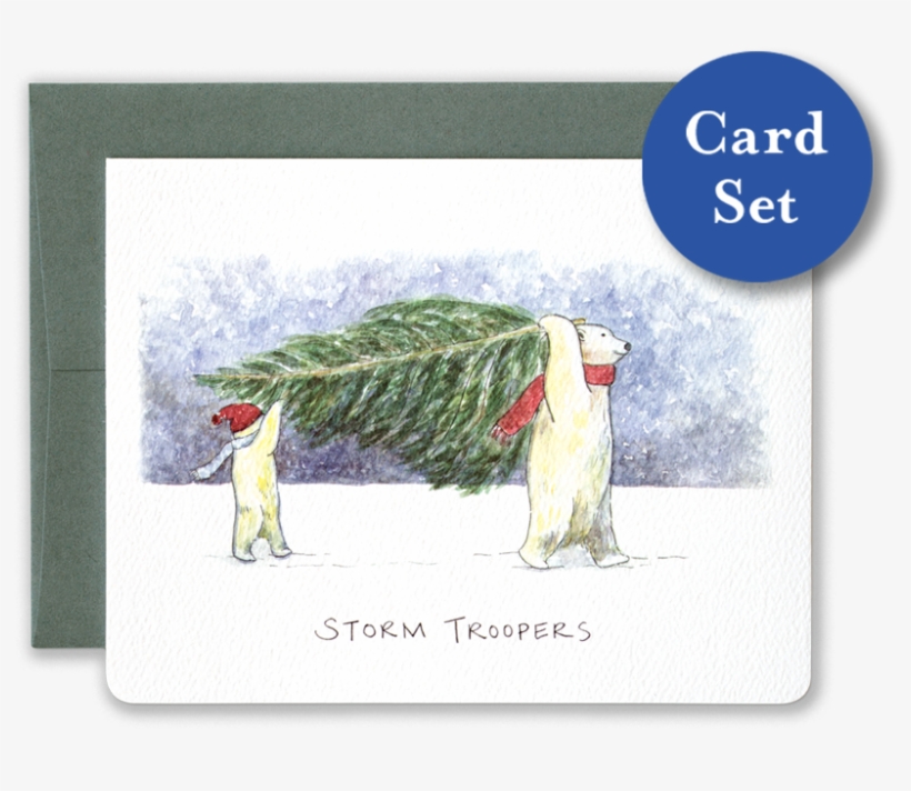Polar Bear Holiday Greeting Card, transparent png download