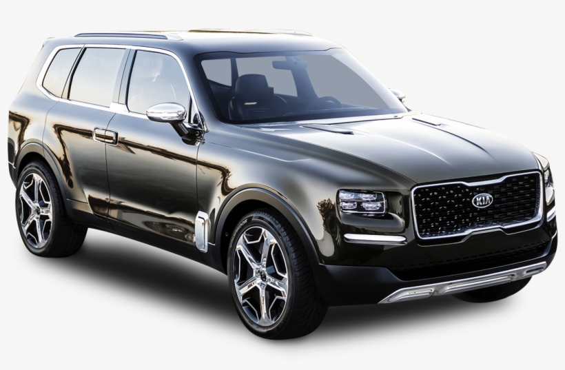 Kia Telluride Black Car Png Image, transparent png download