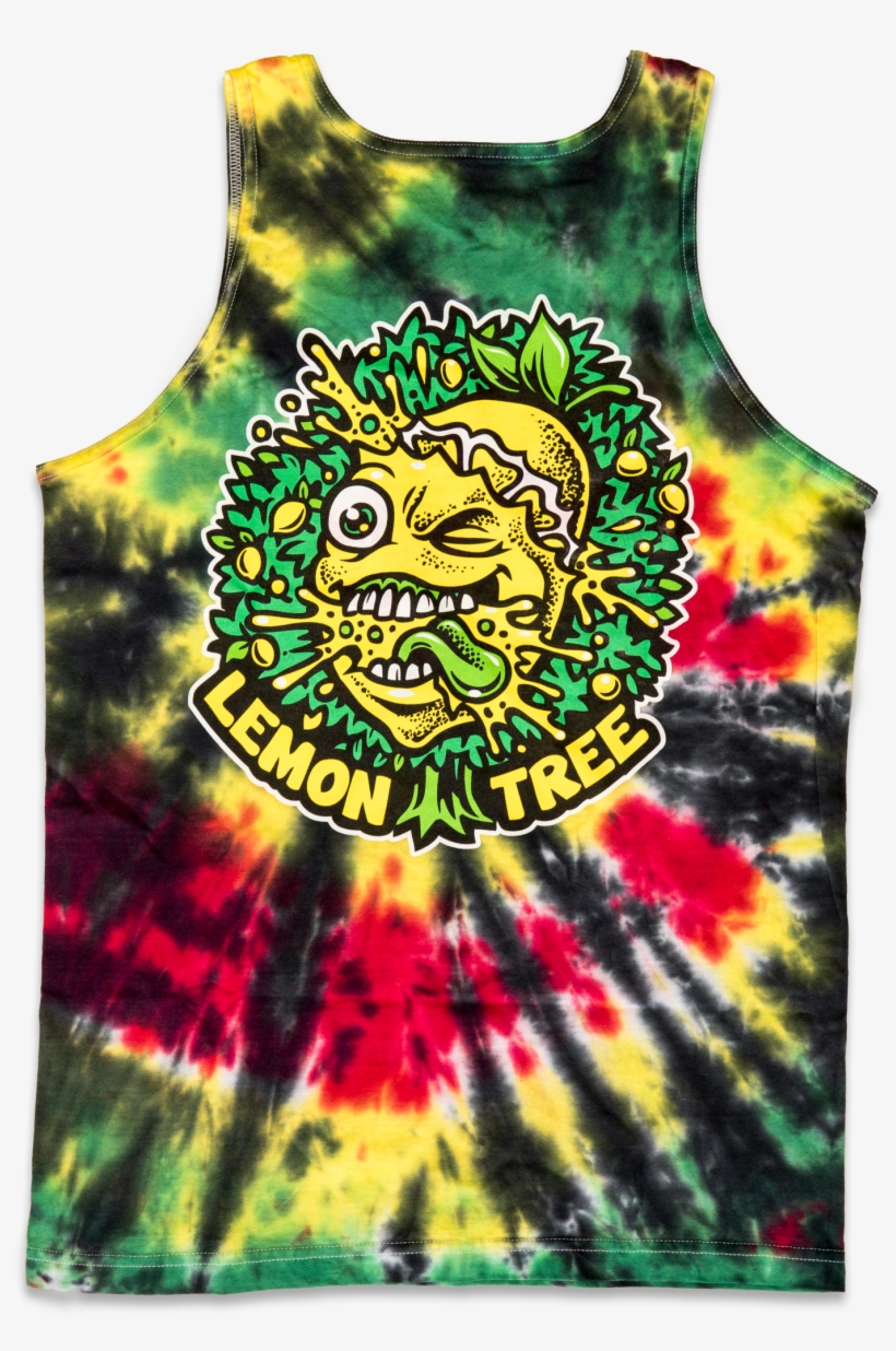 Rasta Tie Dye Lemon Tree Tank Top, transparent png download