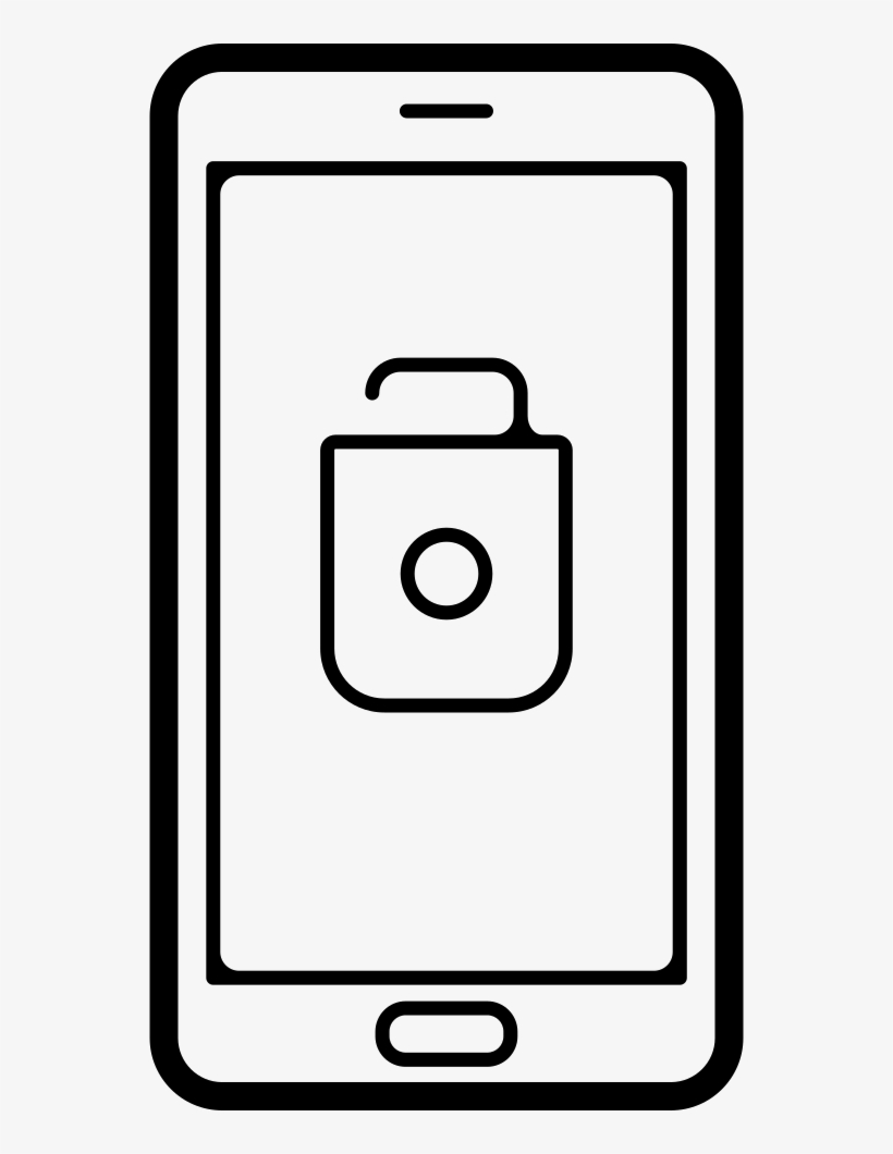 Unlocked Padlock Symbol On Phone Screen Comments, transparent png download