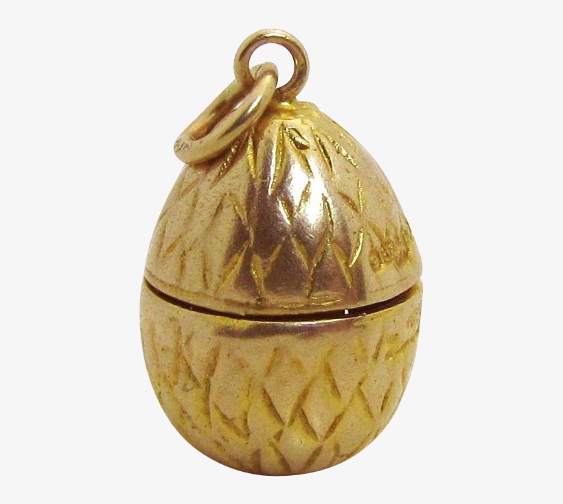 Gold 3d Easter Egg Charm~opens To Baby Chick Inside, transparent png download