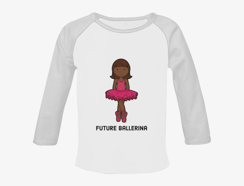 Dance Ballet Girl Illustration Baby Organic Long Sleeve, transparent png download