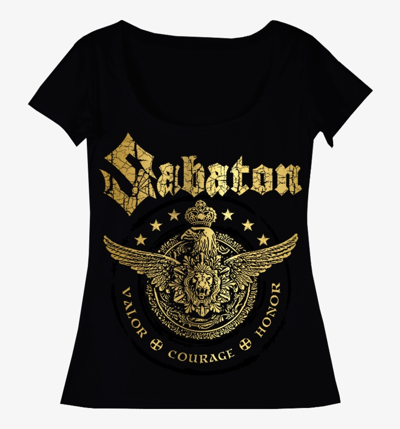 Wings Of Glory Sabaton Black Tshirt Frontside, transparent png download