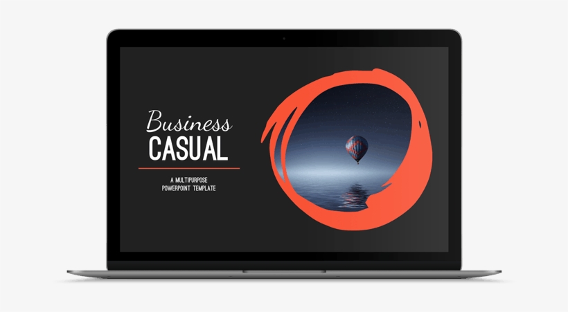Laptop Mockup Of Business Casual Powerpoint Template, transparent png download