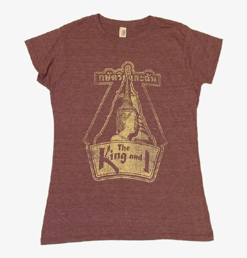 King And I Ladies Heather Maroon Tee- Customizable, transparent png download
