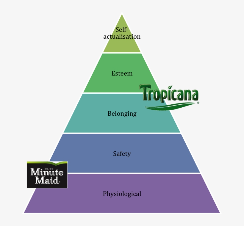 The Place Of Minute Maid And Tropicana In Maslow Pyramid, transparent png download