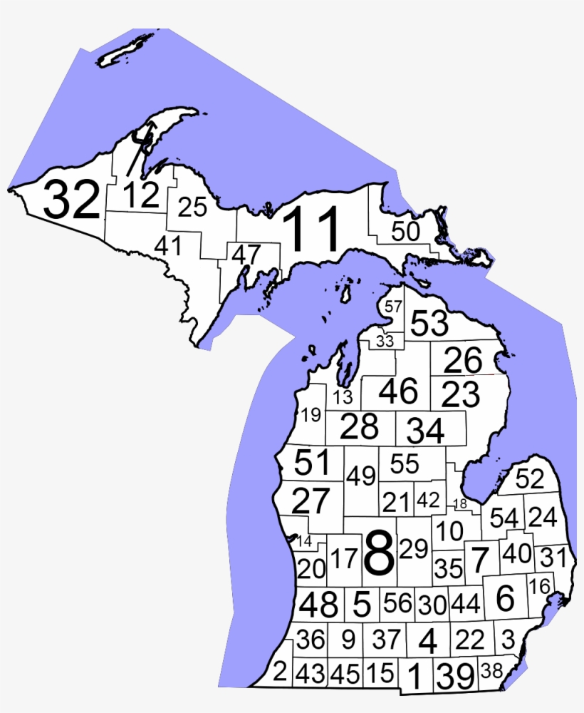 Michigan Judicial Circuit Map, transparent png download