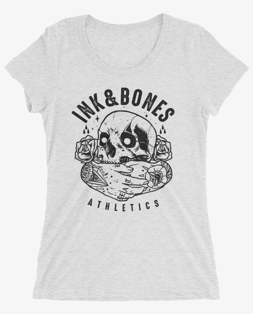 White Fleck Tri-blend Traditional Tee, transparent png download