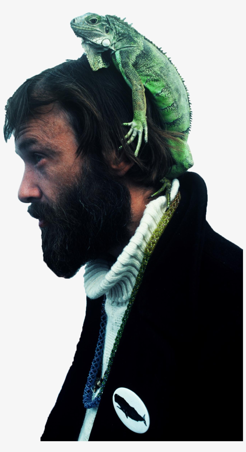 Bob Hunter With Greenpeace Pet Iguana Fido, transparent png download