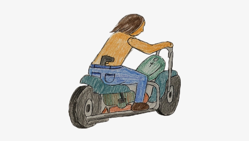 Man On Motorcycle With Pistol Tucked Into Pants, transparent png download
