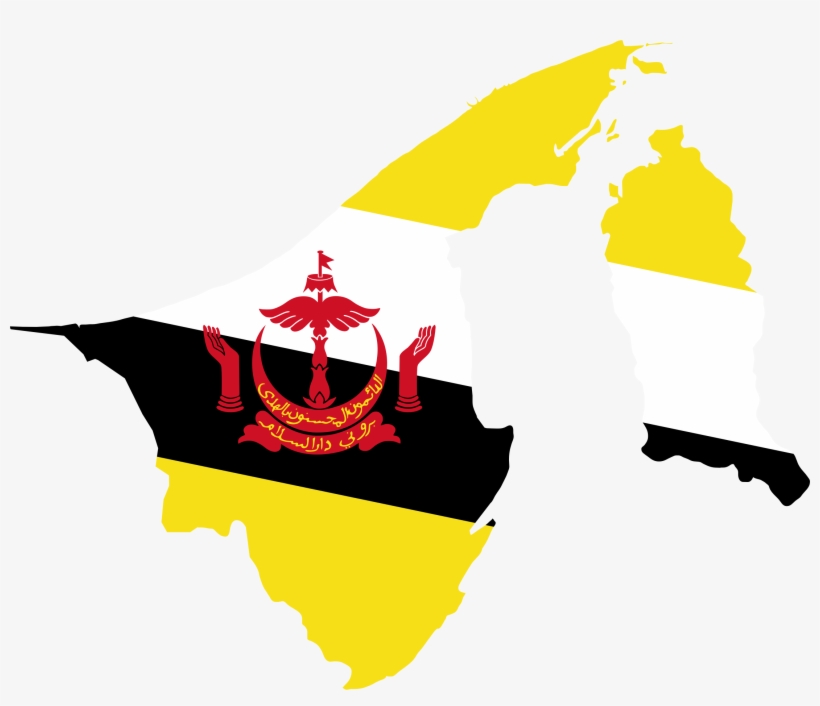 This Free Icons Png Design Of Brunei Map Flag, transparent png download