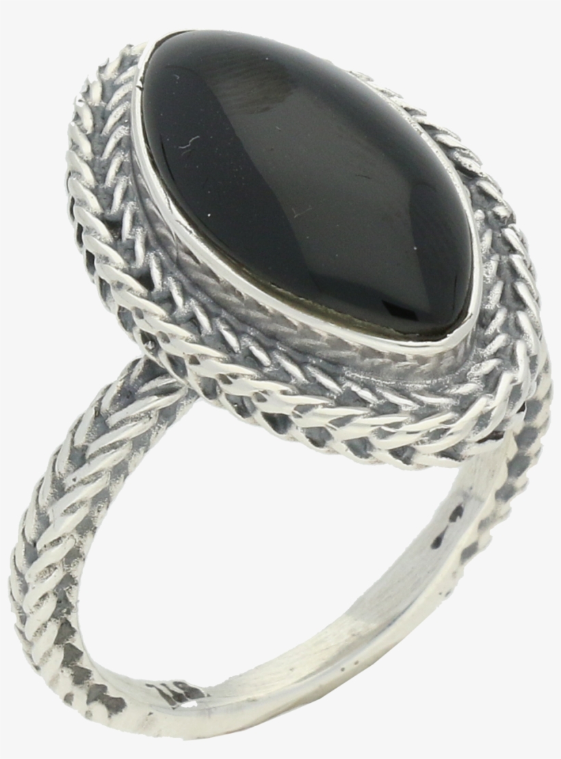Silver Whitby Jet Marquise Foxtail Ring Silver Whitby, transparent png download