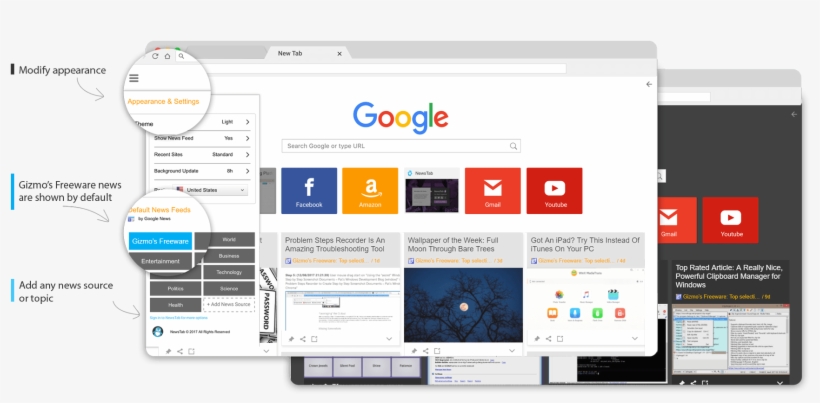 Gizmo's Freeware News Newstab, transparent png download
