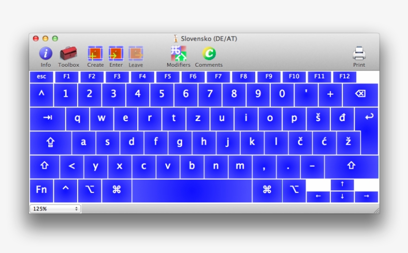 Slovenian Mac Os X Keyboard Layout, transparent png download