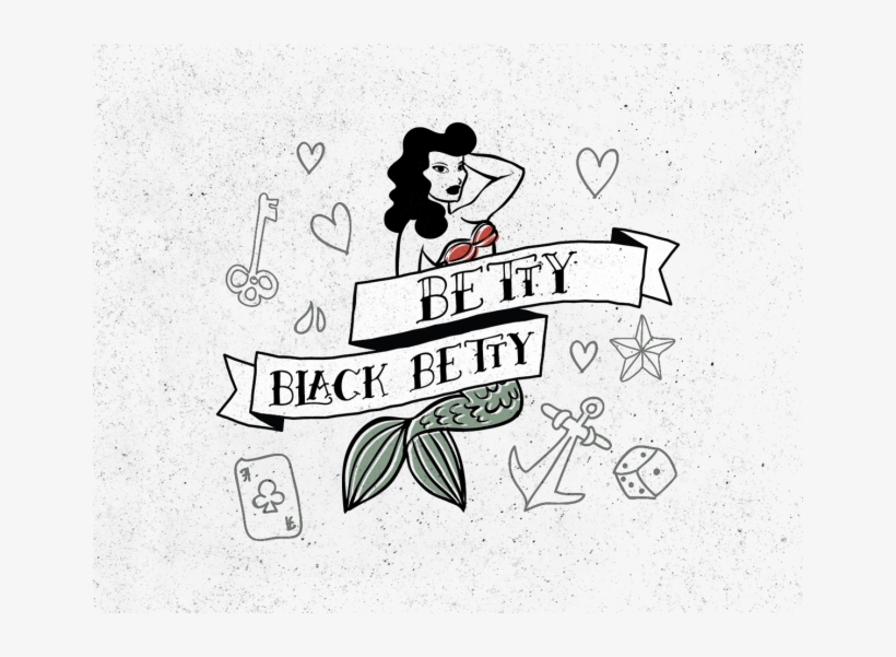 Fuente Libre Betty Está Inspirada En El Arte Del Tatuaje, transparent png download