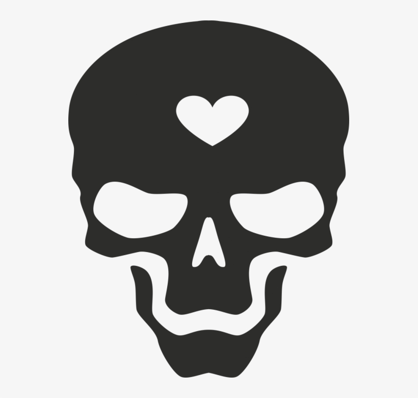 Sticker Skull Heart, transparent png download