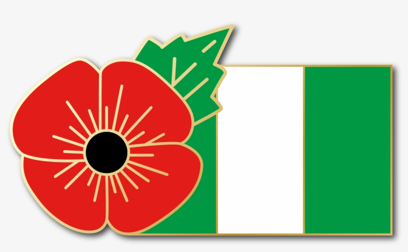 Image Of Nigeria Fmn Poppy/flag Combo Medal, transparent png download