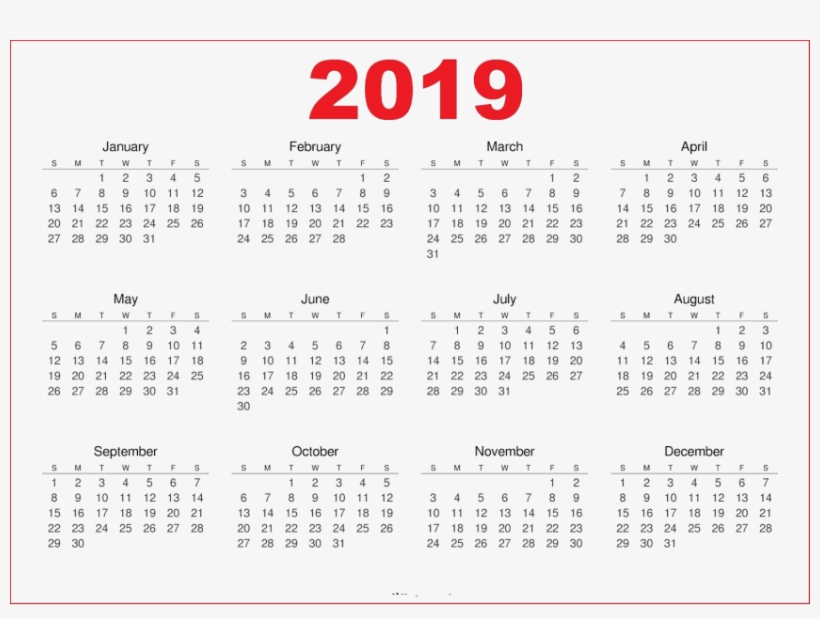 Download 2019 Indian Calendar S Png Images Background, transparent png download