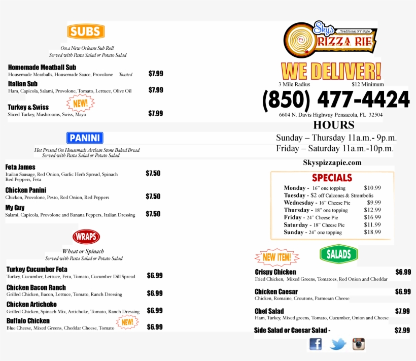 Sky's Pizza Pie, transparent png download