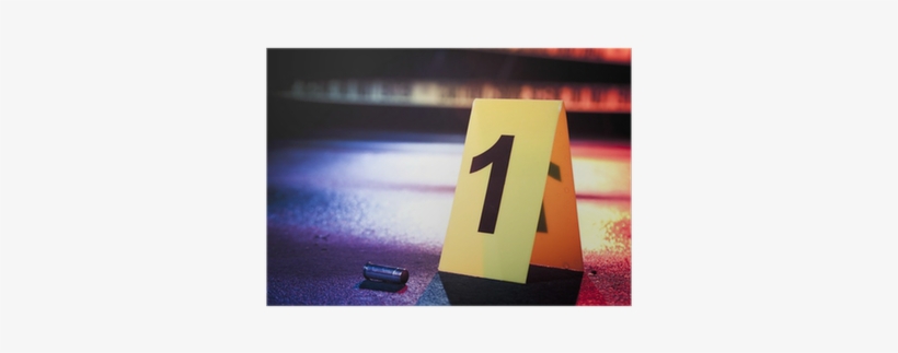 Fresh Crime Scene With Yellow Tape At Night Poster - Crime Scene, transparent png download