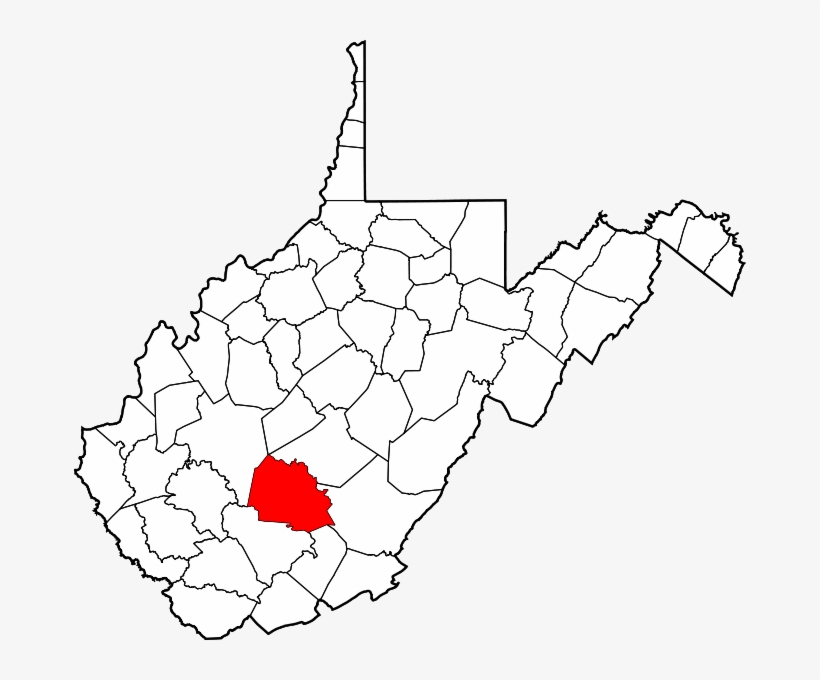 Fayette County Map - Map Of West Virginia, transparent png download