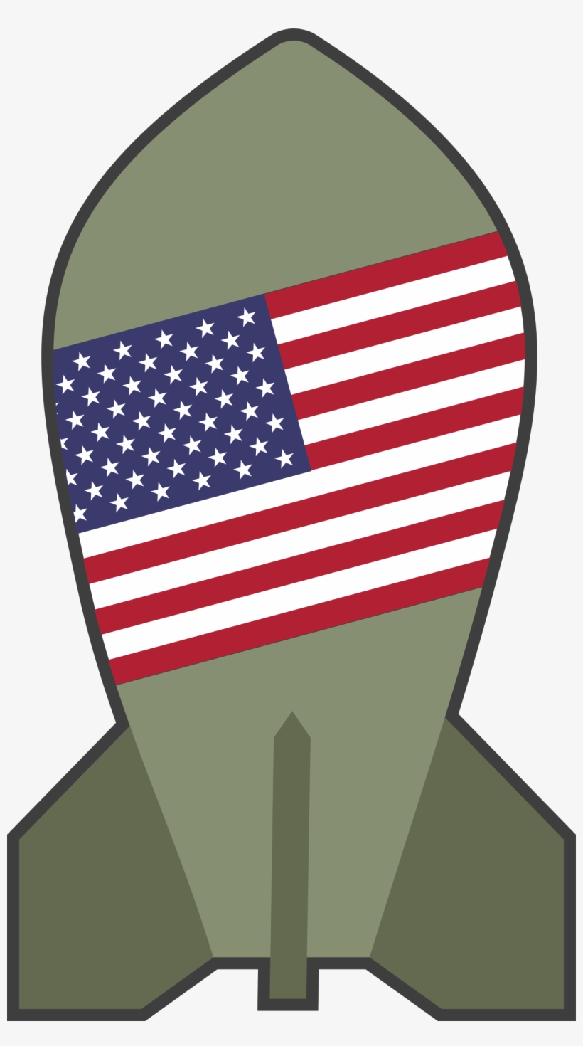 U S American Big Image Png - Bomb With American Flag, transparent png download