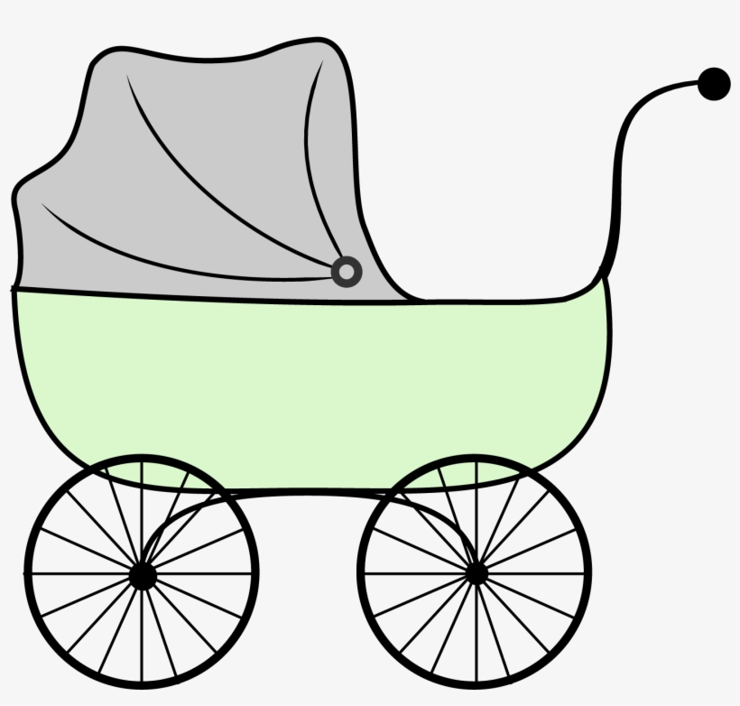 Baby Carriage Baby Shower - Baby Stroller Clip Art, transparent png download