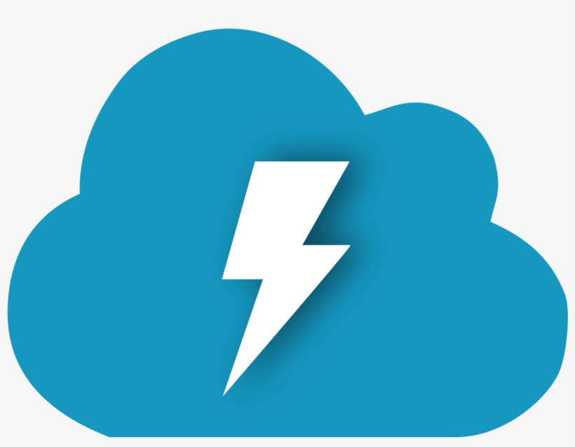 Cloud And Lightning Bolt - Lightning, transparent png download