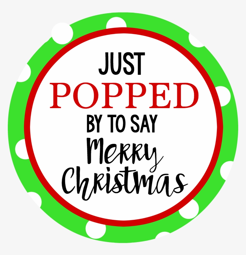 Poppedmerrychristmastag Poppedstripedtag - Circle, transparent png download