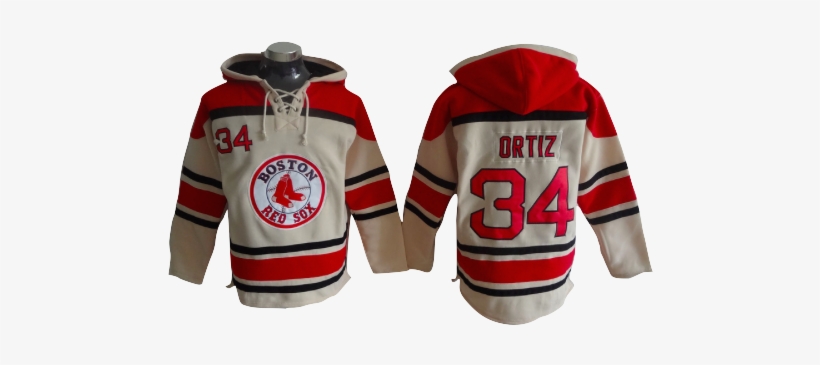 Boston Red Sox Lacer - New Boston Red Sox David Ortiz #34 Red Cream Sweater, transparent png download