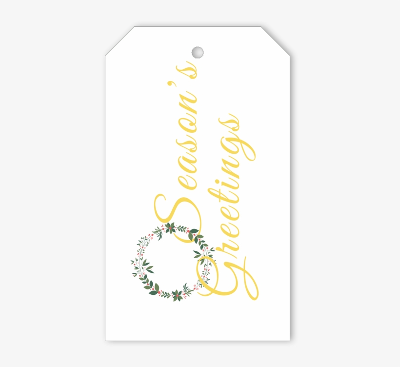 Season's Greetings Gift Tag - Gift, transparent png download