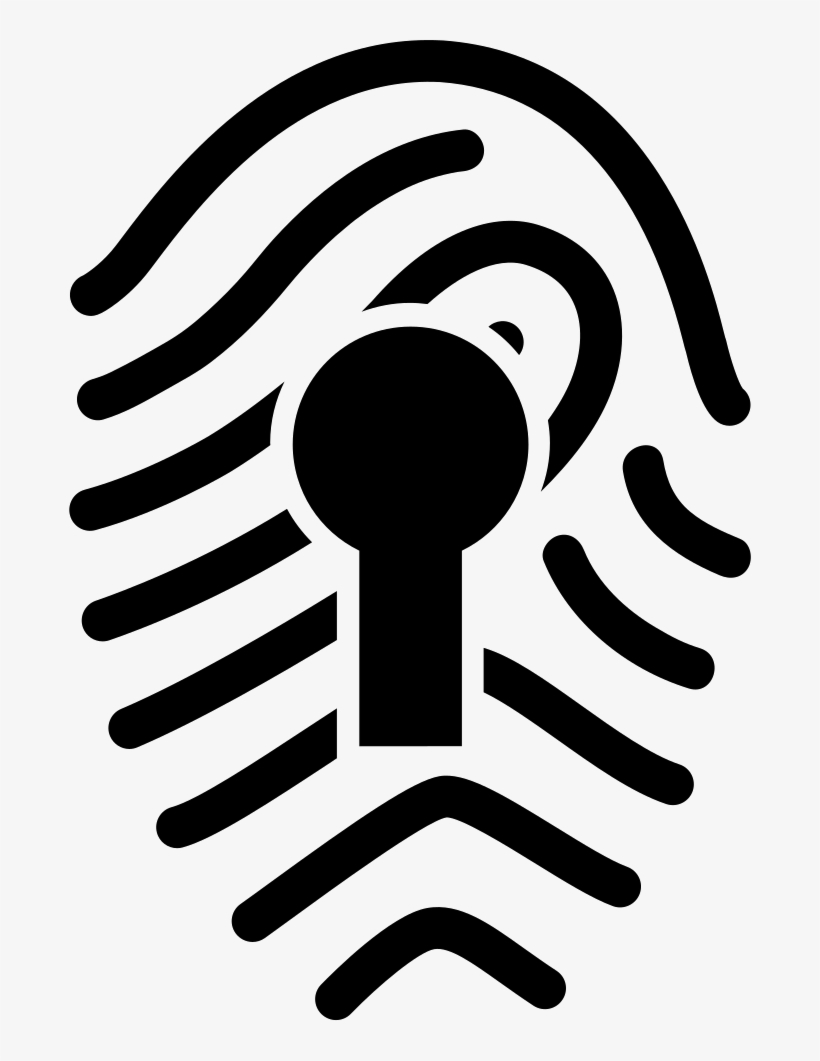 Fingerprint With Keyhole Comments - Fingerprint, transparent png download