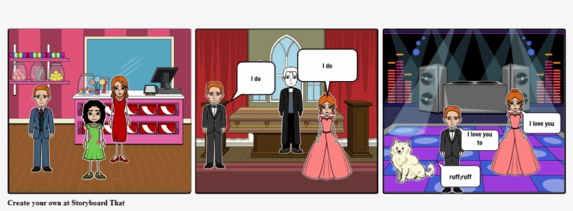 The Wedding And The Funny Dog - Cartoon, transparent png download