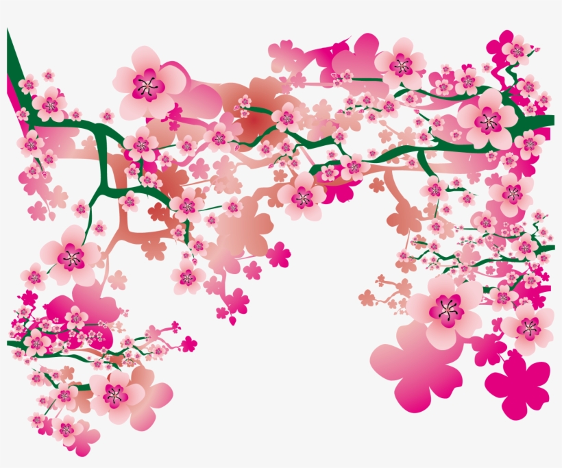 Picture Freeuse Library Drawing Hand Painted Pattern - Hand Painted Cherry Blossom, transparent png download