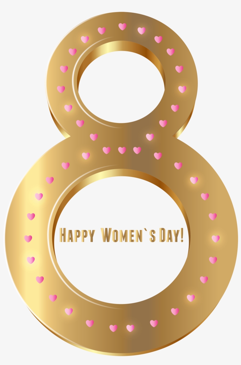 8 March Png Gold, transparent png download