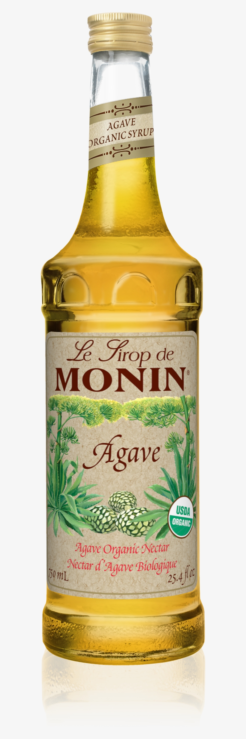 750 Ml Agave Organic Nectar - Monin Vanilla Syrup, transparent png download