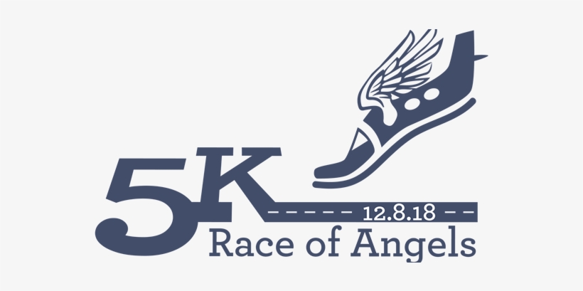 Race Of Angels 5k - Athletes Run Black Round Car Magnet, transparent png download