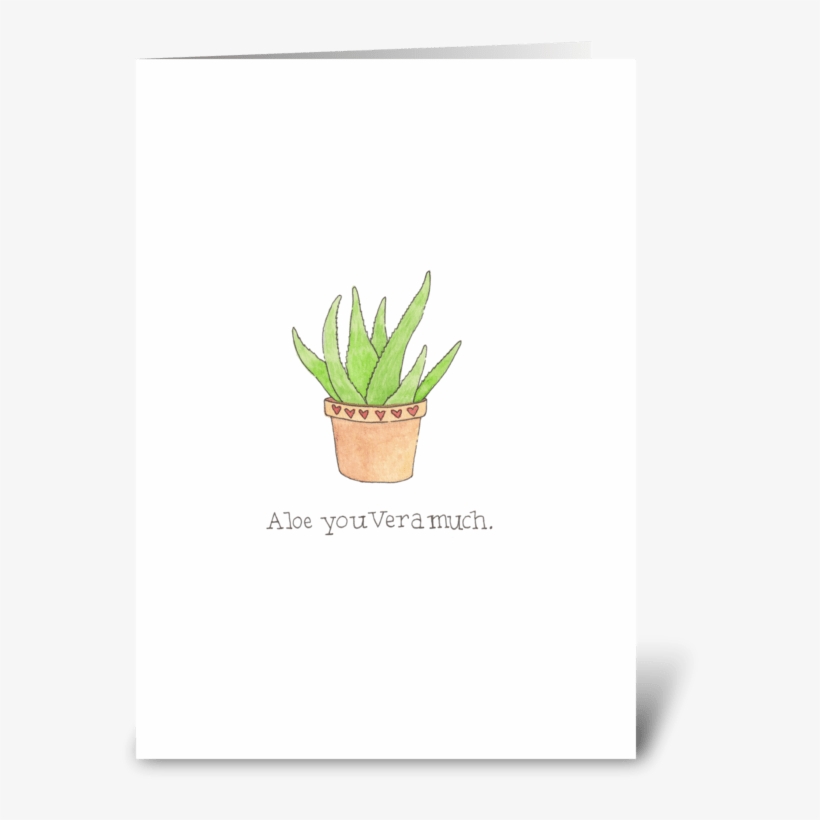 Aloe You Vera Much - Flowerpot, transparent png download