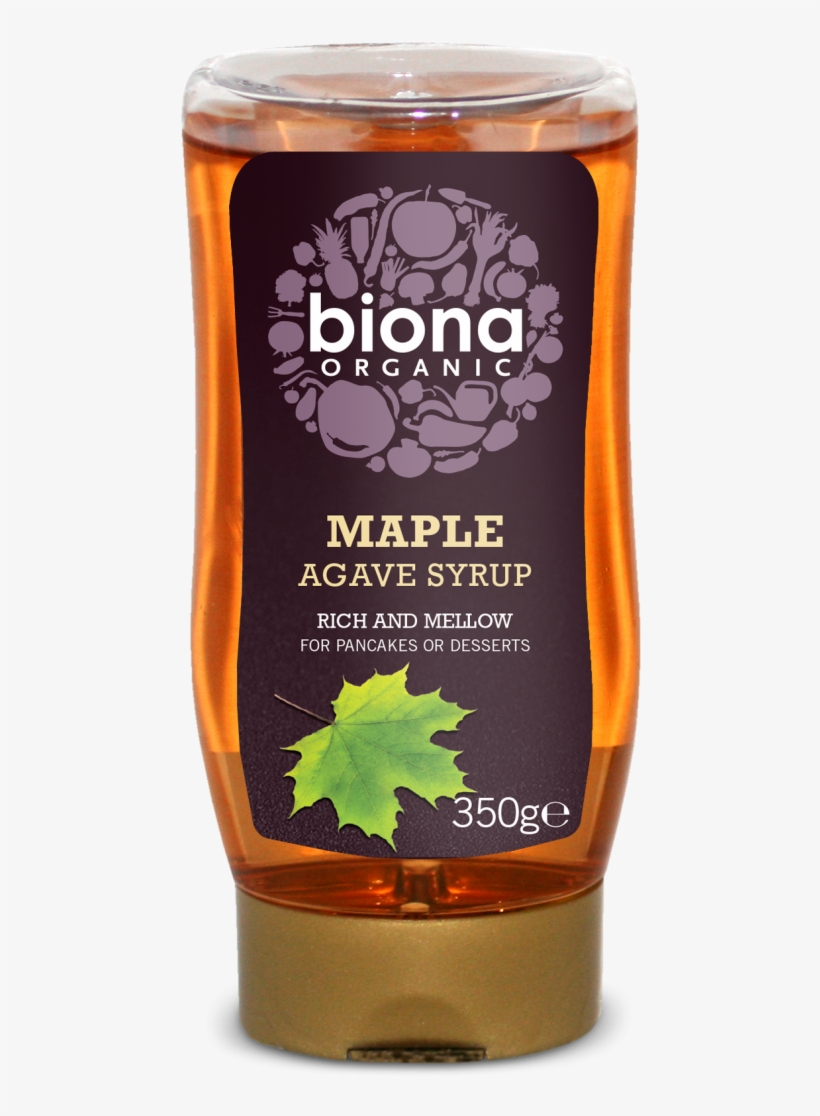 Organic Agave Syrup With 20% Pure Maple Syrup - Biona Agave Syrup With 20% Pure Maple Syrup (350g), transparent png download