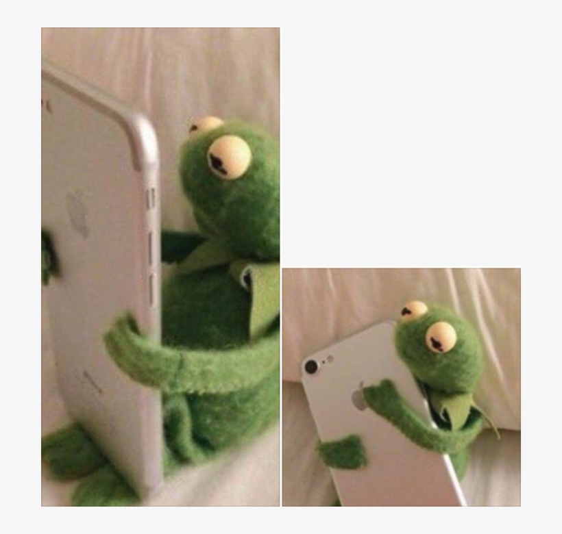 Copy Discord Cmd - Kermit And His Phone, transparent png download