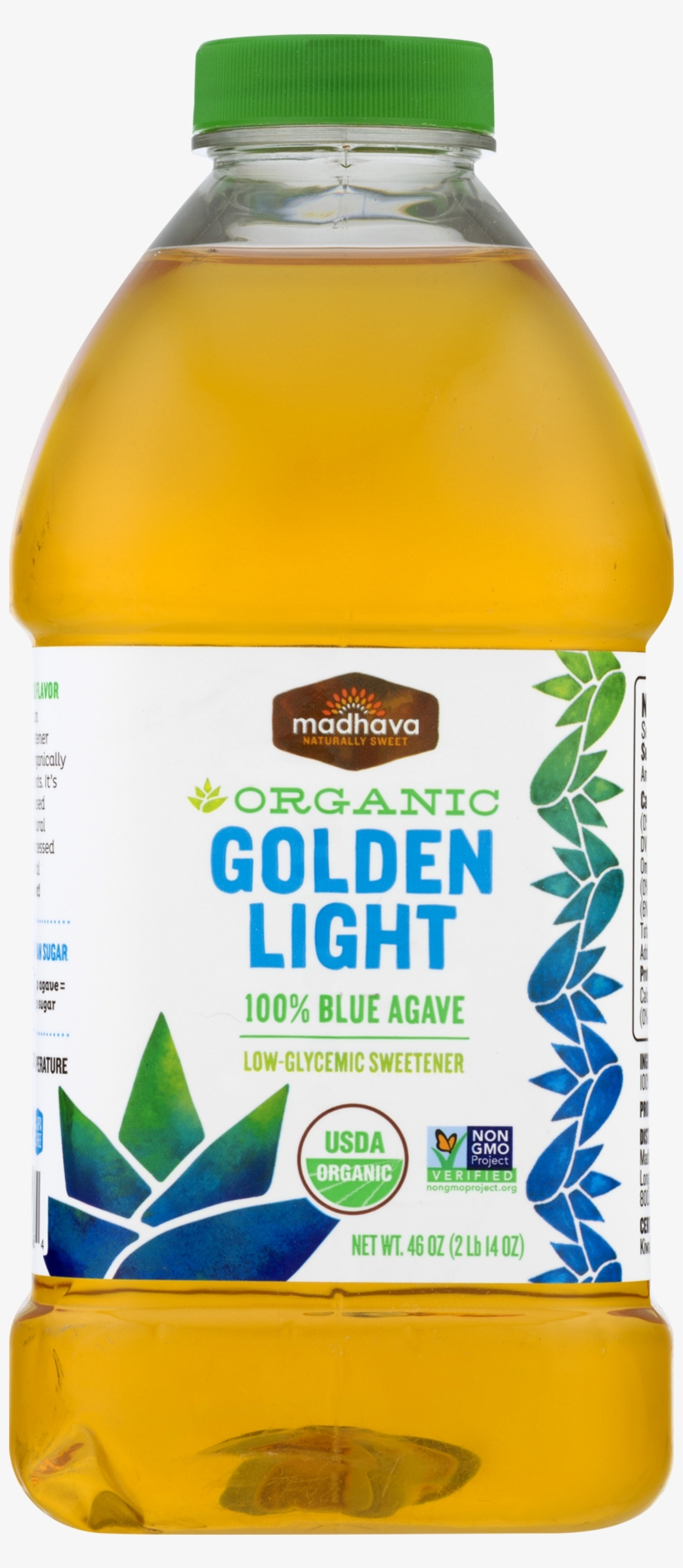 Madhava Organic Golden Light 100% Blue Agave 46 Oz - Madhava - Organic Golden Light Blue Agave - 23.5 Oz., transparent png download