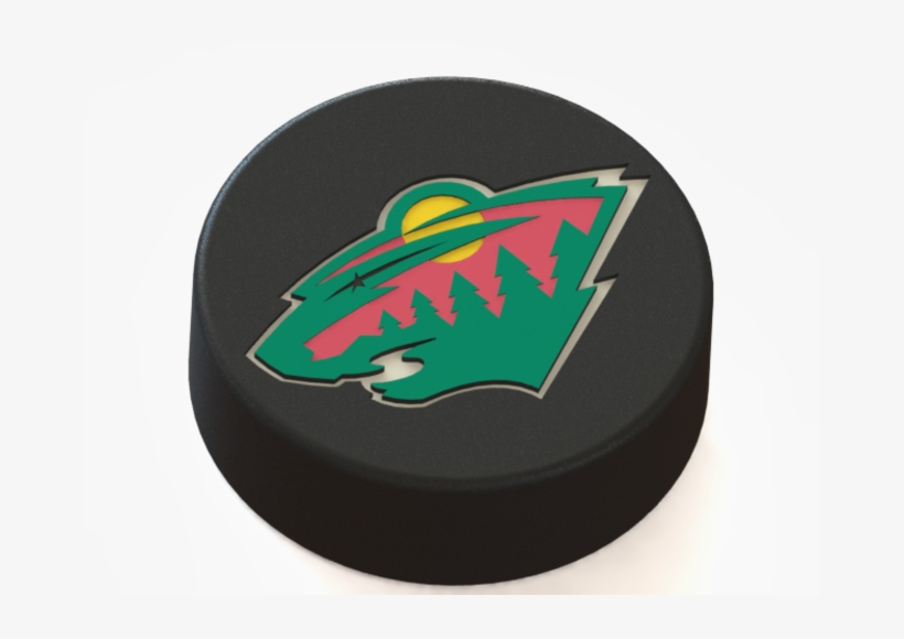 Minnesota Wild Logo On Ice Hockey Puck 3d Printing - Minnesota Wild Logo 3d, transparent png download