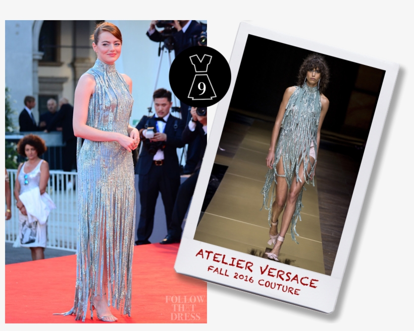 Emma Stone In Atelier Versace Fall 2016 Couture - Atelier Versace Fall 2016 Couture, transparent png download
