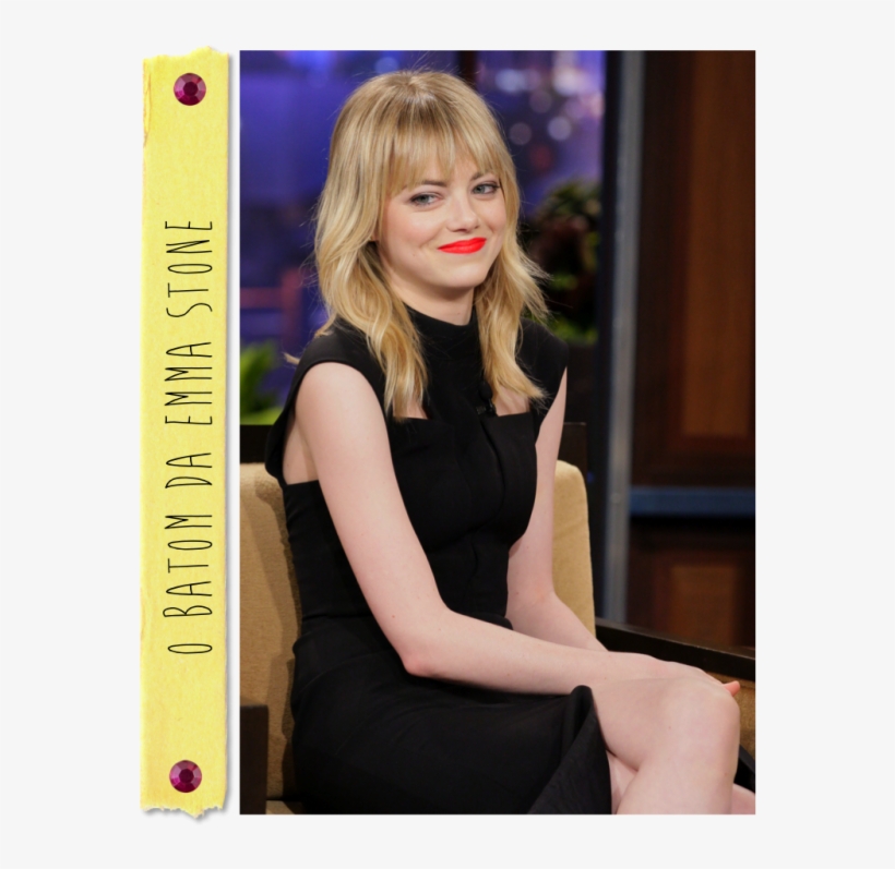 O Batom Laranja Da Emma Stone - Lipstick, transparent png download