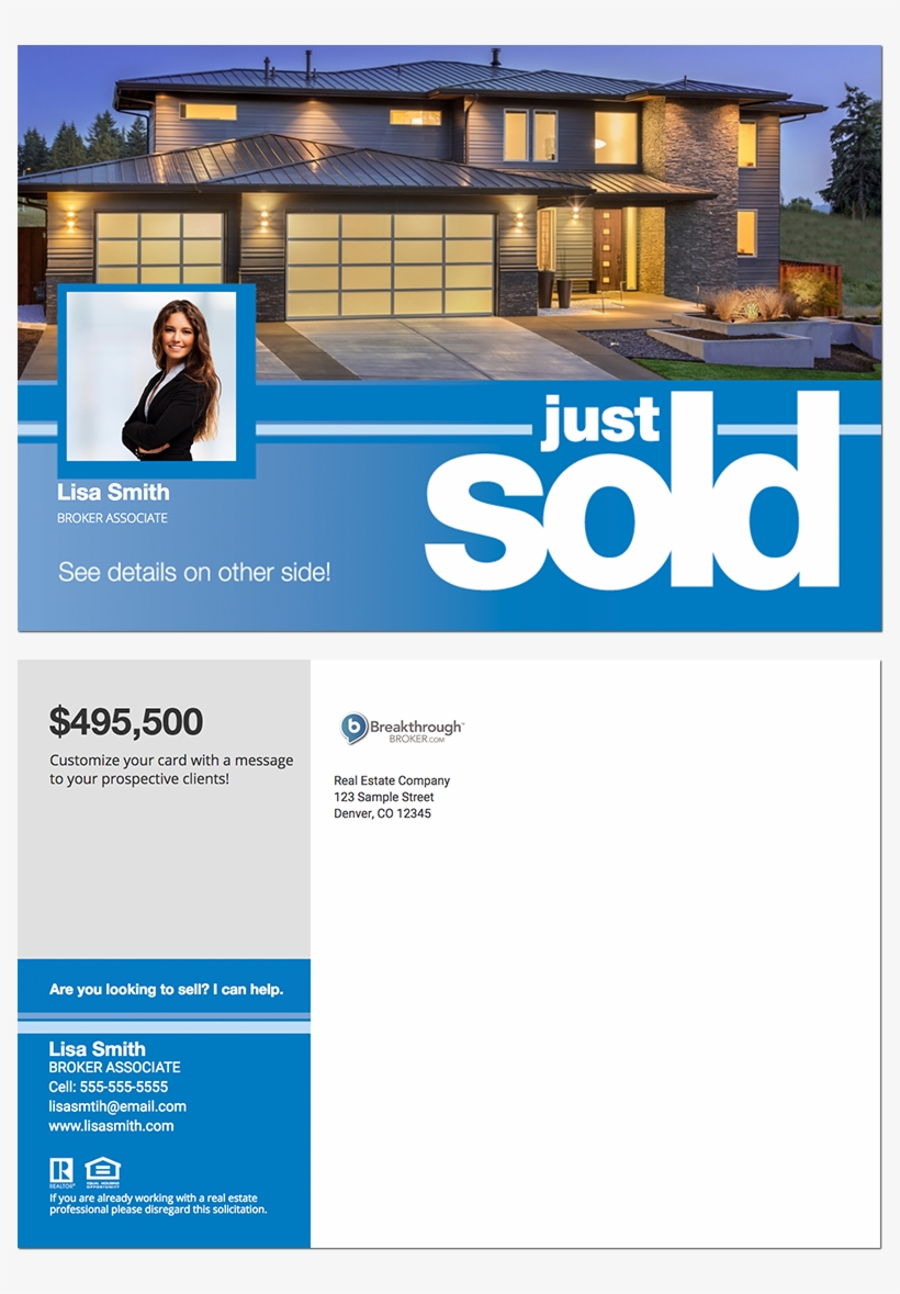 "just Sold" Postcard, transparent png download