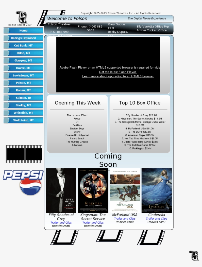 Polson Theaters Competitors, Revenue And Employees Transparent PNG