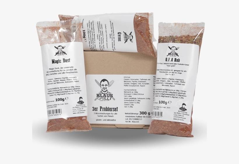 Klaus Probierset Ofa/magic Dust/gyros 300 G, transparent png download